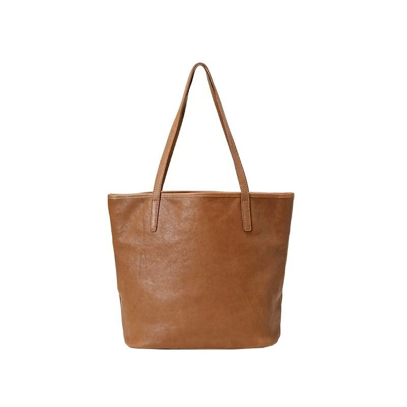 Women's Lazy Full Series Genuine Leather Large Bags