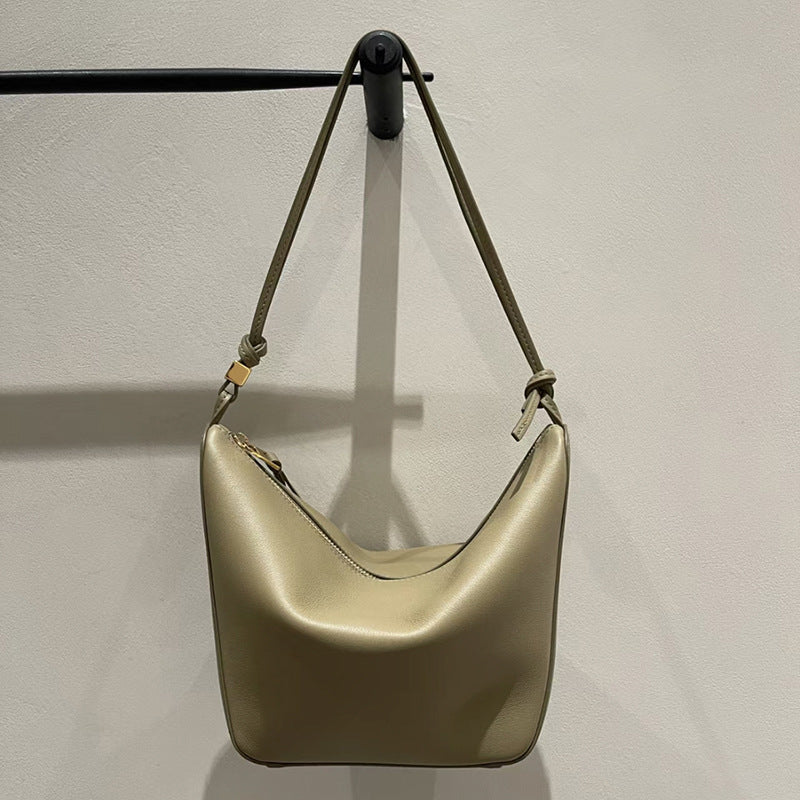 Women's Soft Leather Hammock Genuine Underarm High-grade Shoulder Bags