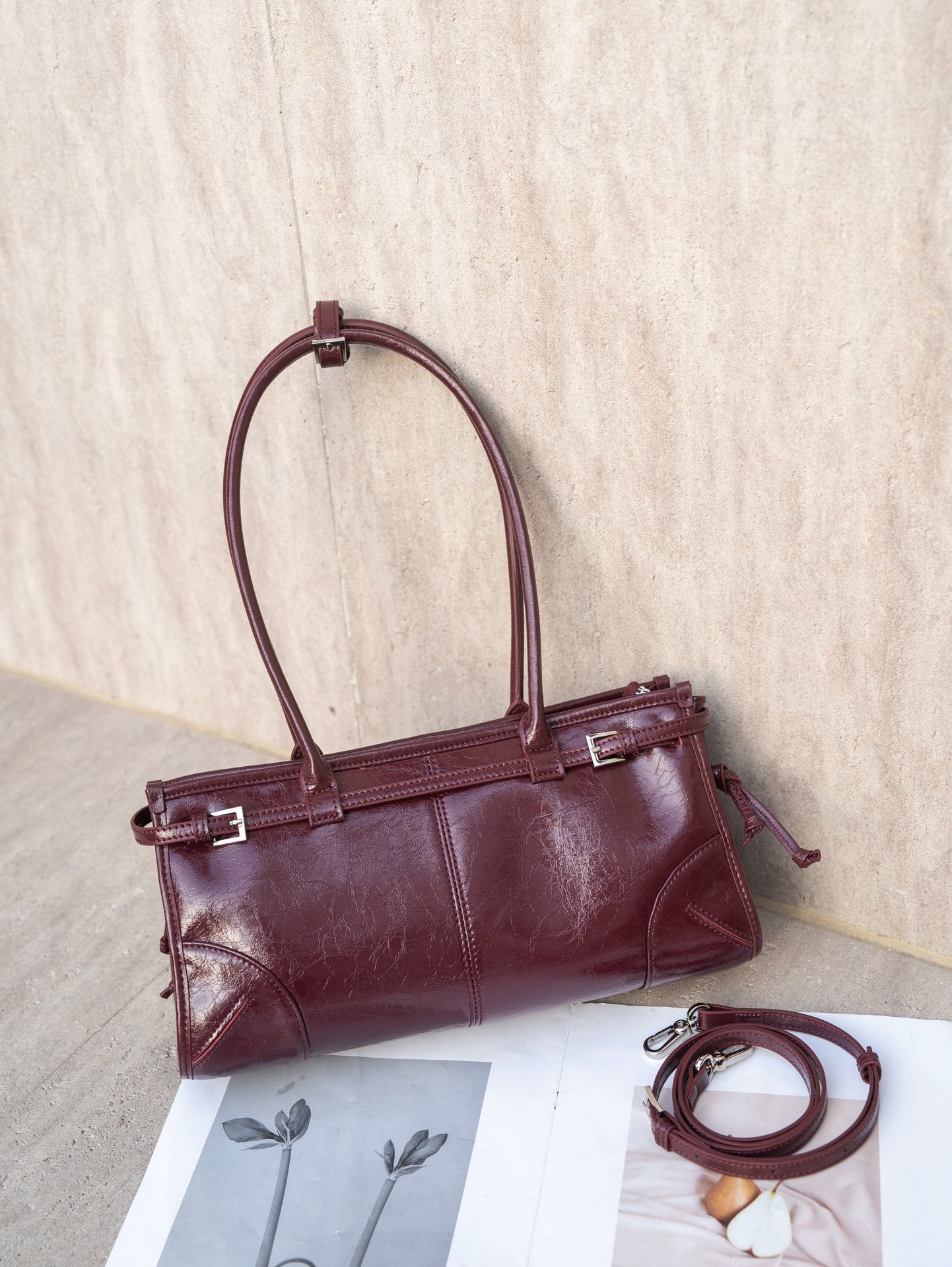 Spring Genuine Leather Oil Wax High Handbags