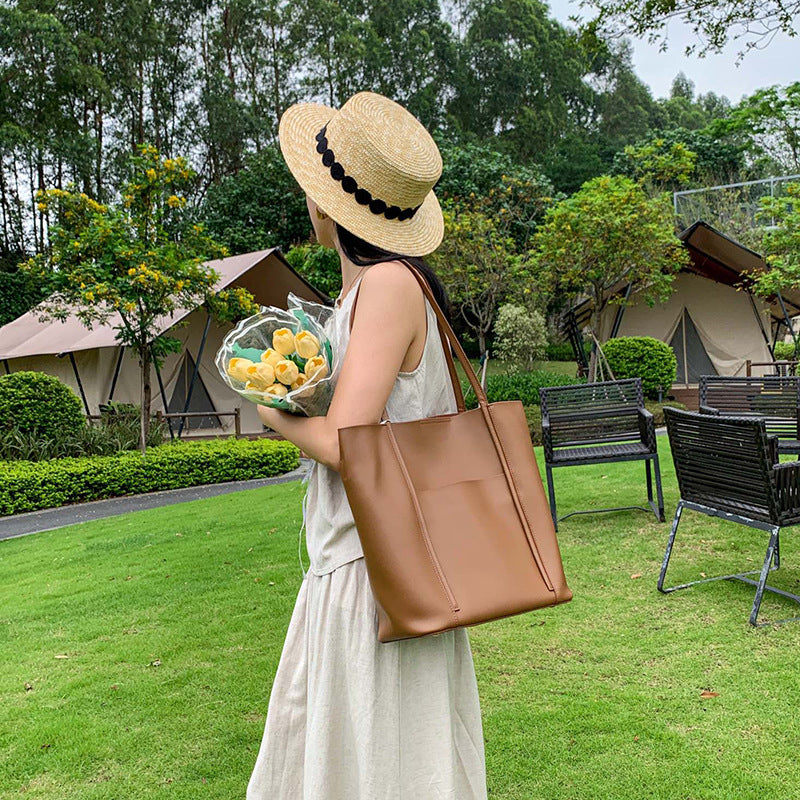 Women's Leather Big Cowhide Large Capacity Summer Shoulder Bags
