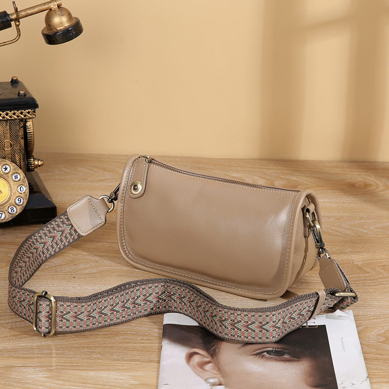Women's Genuine Leather Dumpling Retro Commuter High-grade Crossbody Bags