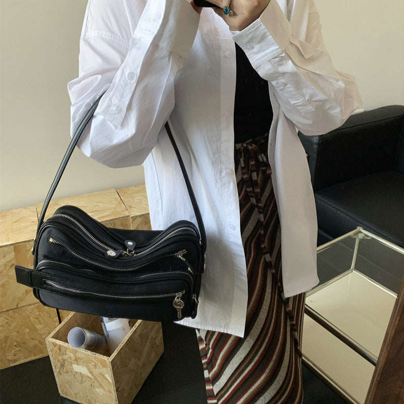 Than Design Zipper Motorcycle Underarm Fashion Bags