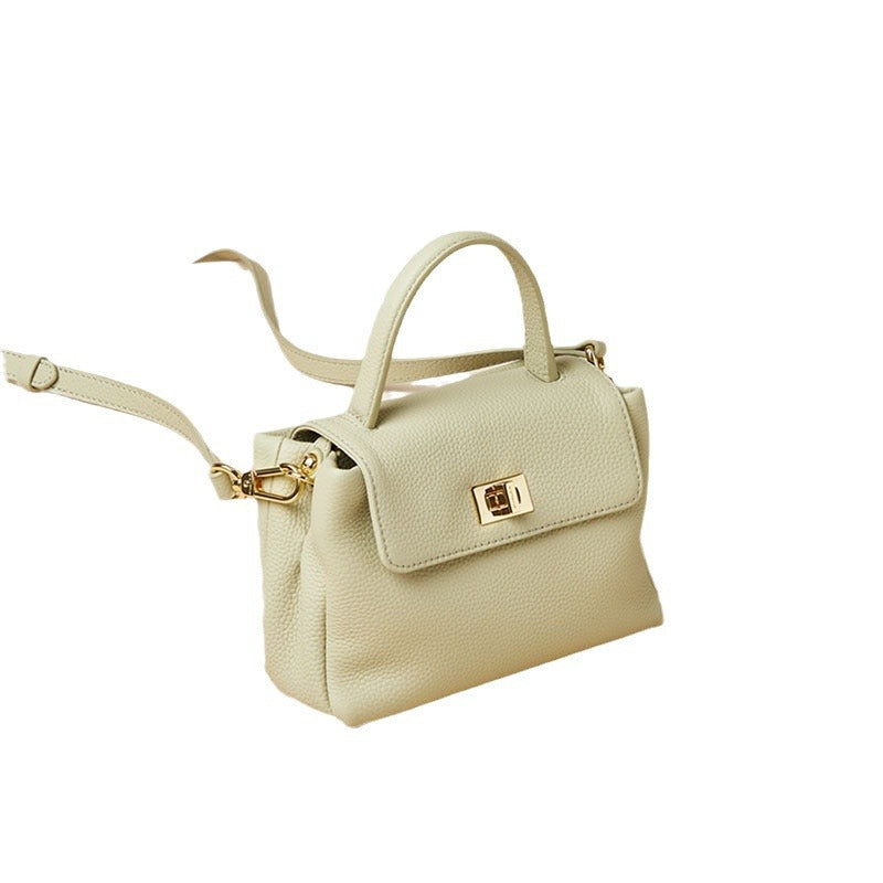 Women's Retro Cell Leather First Layer Cowhide Shoulder Bags