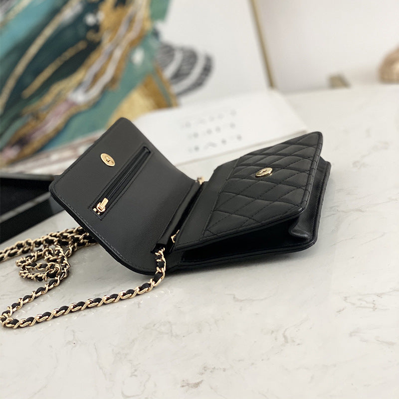 Strictly Choose Fortune Caviar Leather Magnetic Crossbody Bags