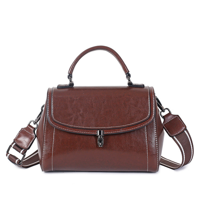 Women's Leather Cowhide Simple High-grade Versatile Large Handbags
