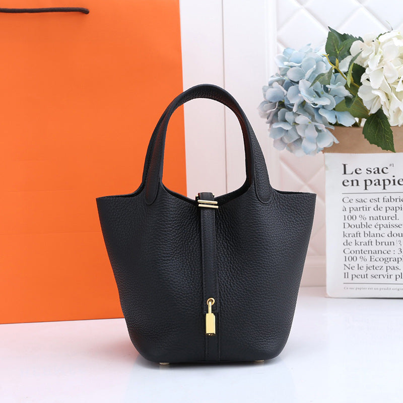 Women's Vegetable Basket Cowhide Portable Bridal Wedding Handbags
