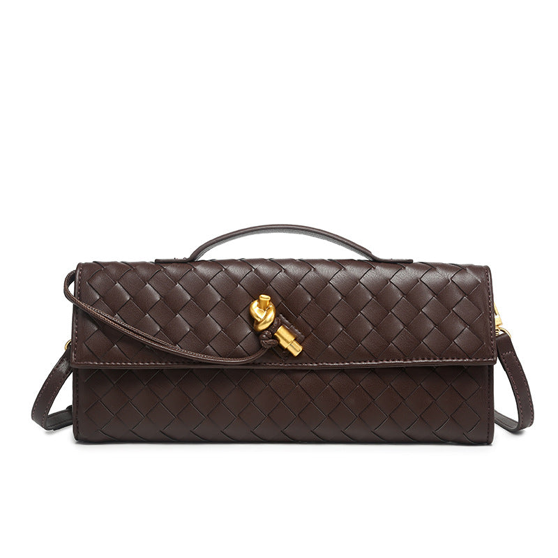Woven Dinner Clutch Fashion Long Bolt Evening Bags