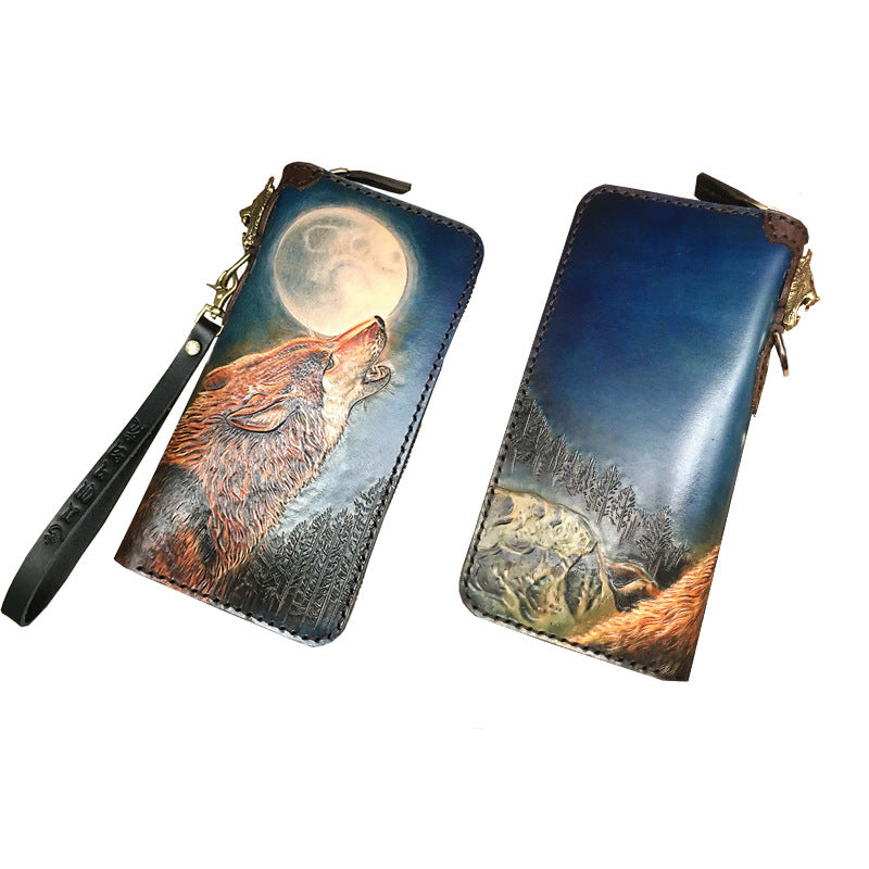 Men's Leather Handmade Female First Layer Cowhide Men's Wallets
