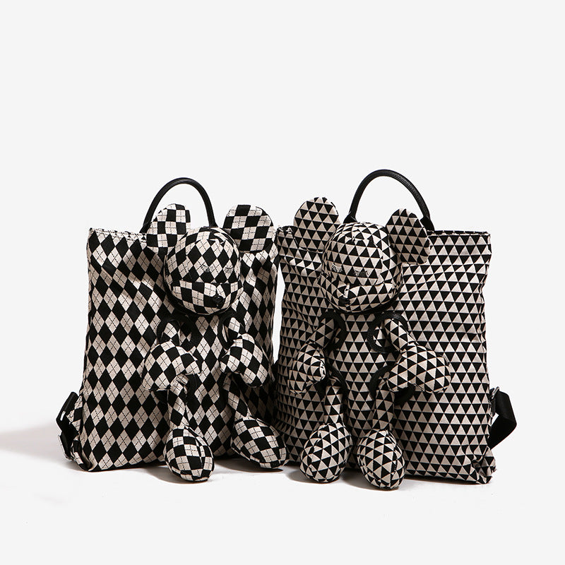Women's Cute Fabric With Cowhide Western Style Backpacks