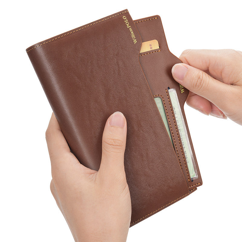 Men's Emperor Paul Long High Sense Genuine Leather Card Holder