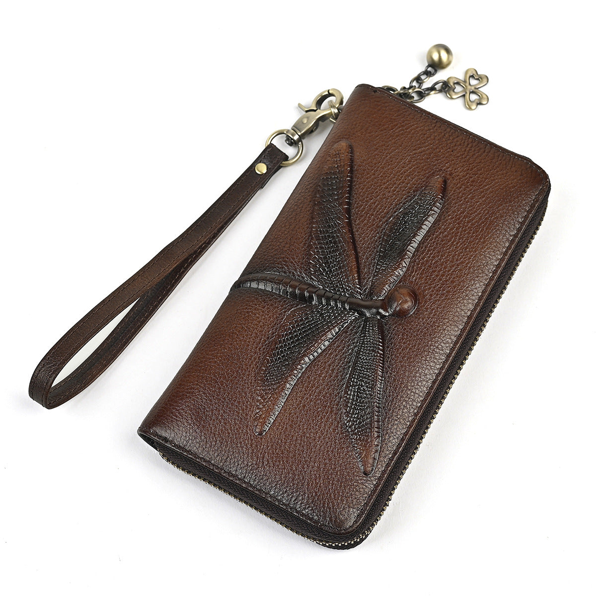 Women's Long Genuine Leather Clutch Trendy Vintage Ladies Wallets