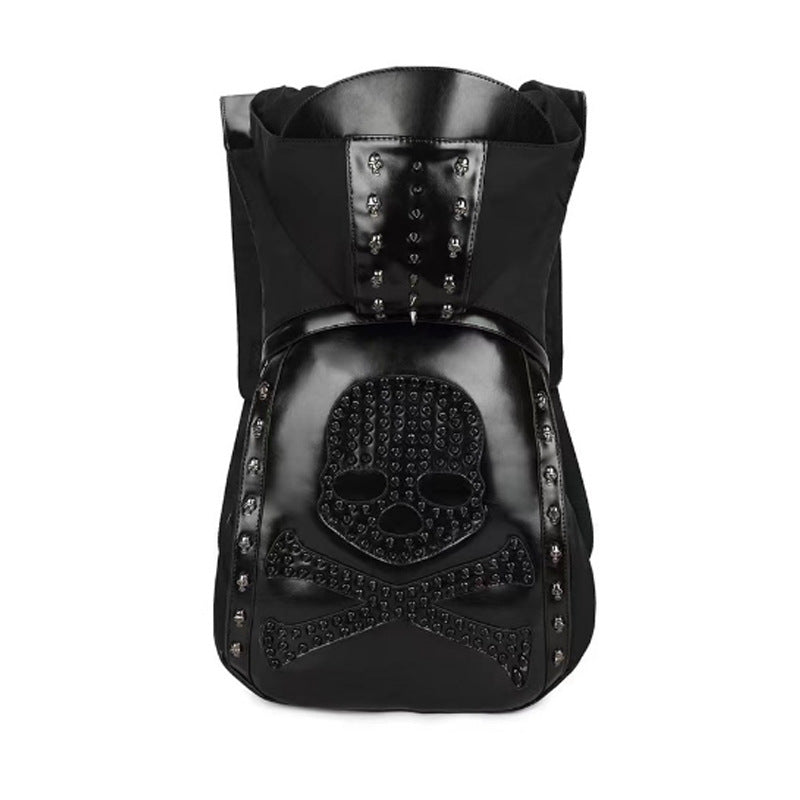 Hooded Suit Punk Hip Hop Rivet Backpacks