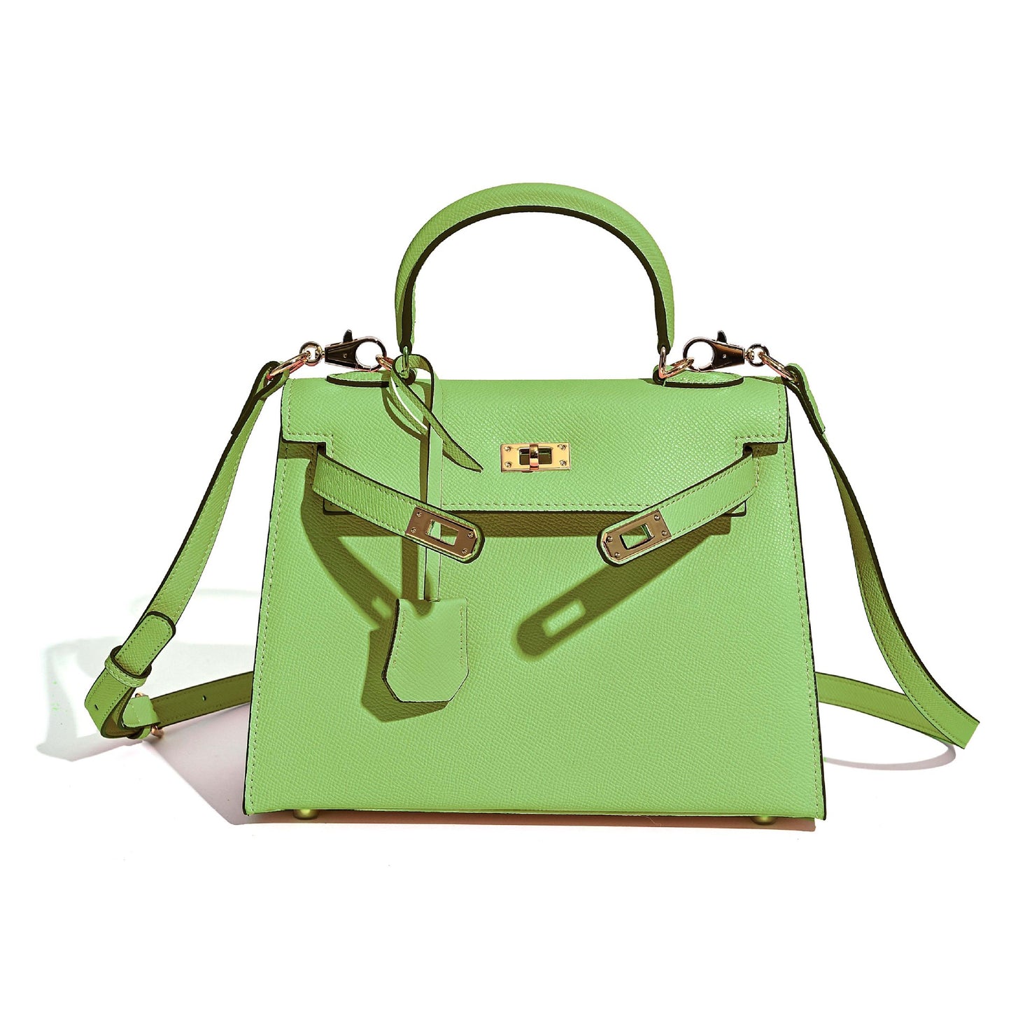 Women's Kelly Fashion Commuter Palm Print Cowhide Handbags