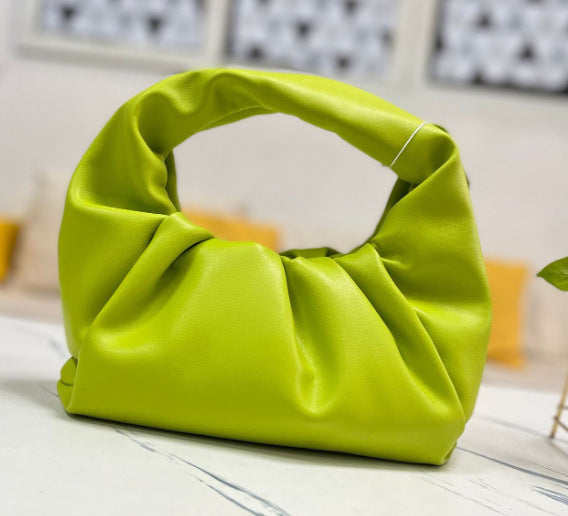 Women's Croissant Cloud Dumpling Portable Genuine Leather Shoulder Bags