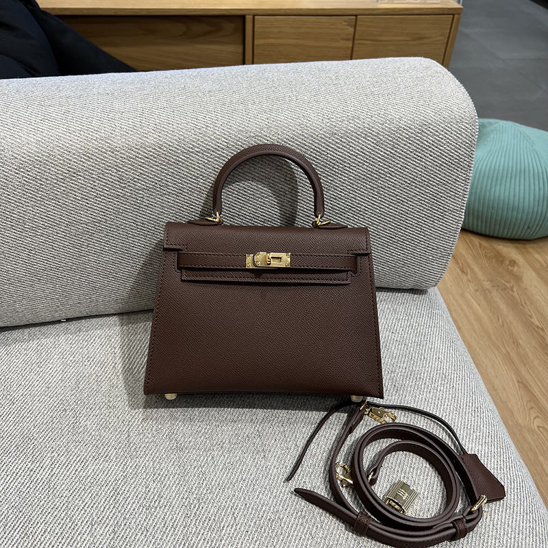 Women's Second Generation Palm Print Kelly Leather Fashion Pouches Mini Shoulder Bags