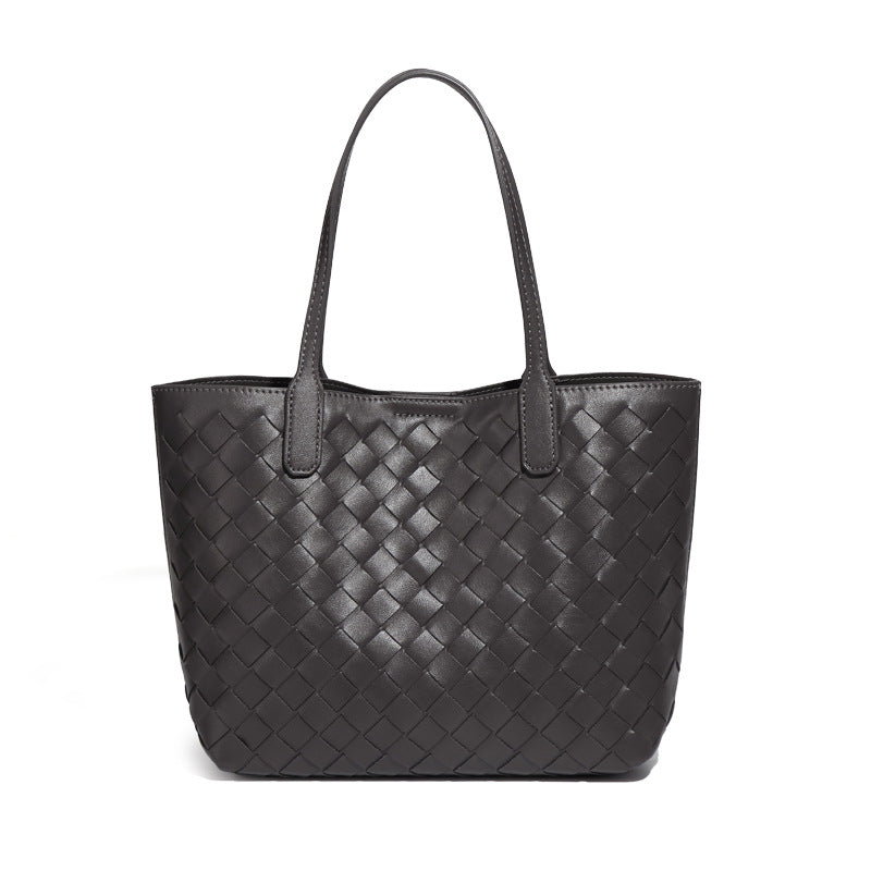 Women's Food Basket Woven Large Capacity Two-piece Handbags