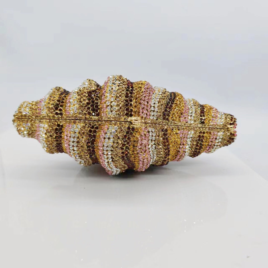 Strictly Selected Conch Diamond Clutch Luxury Evening Bags