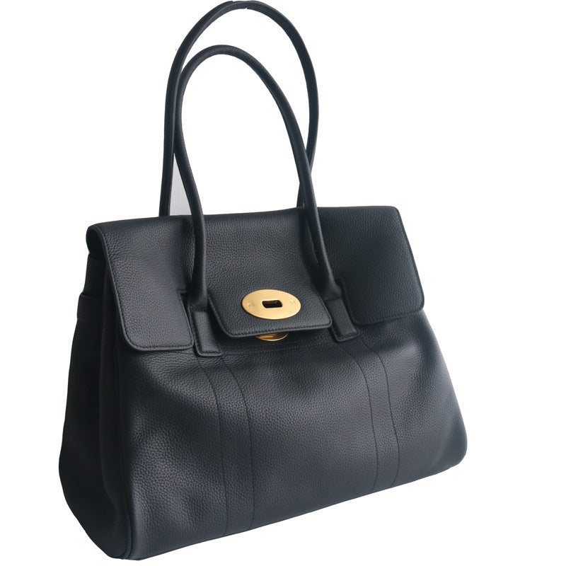 Women's Use British Retro Genuine Leather Commuter First Shoulder Bags