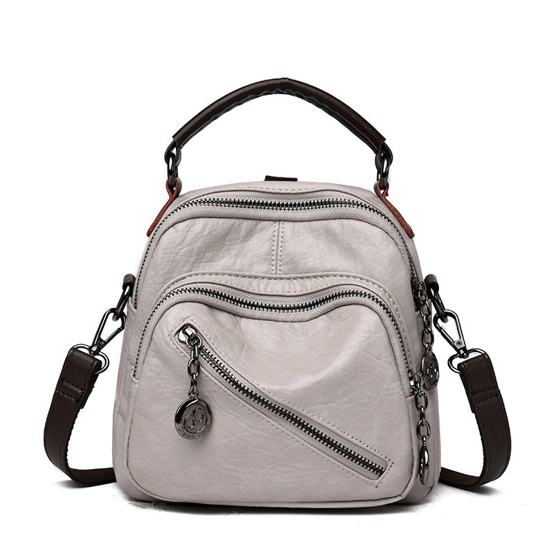 Women's Starry Soft Leather Genuine Trendy Cool Backpacks