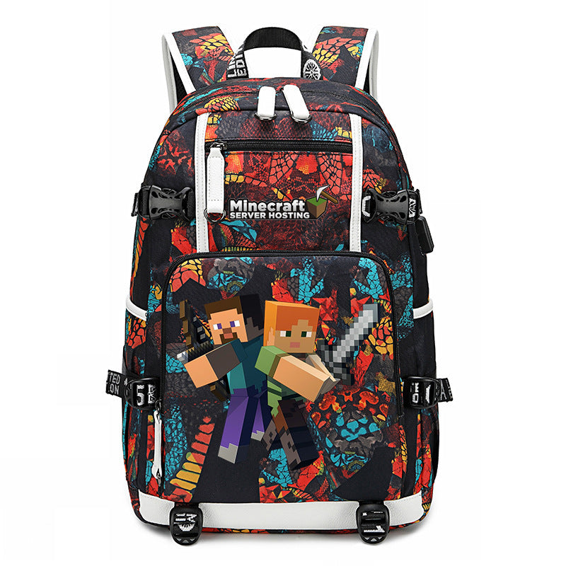 My World Surrounding The Game Printed Backpacks