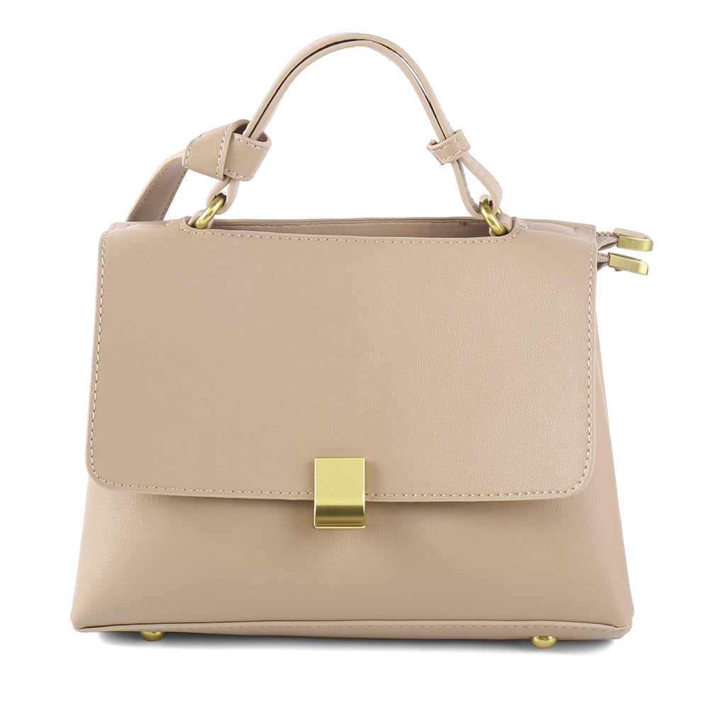 Women's Simple Solid Color Portable Fashionable Temperament Handbags