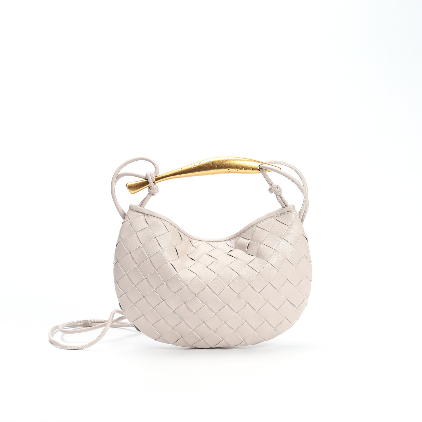 Women's Woven Soft Leather Metal Bing Fashion Handbags