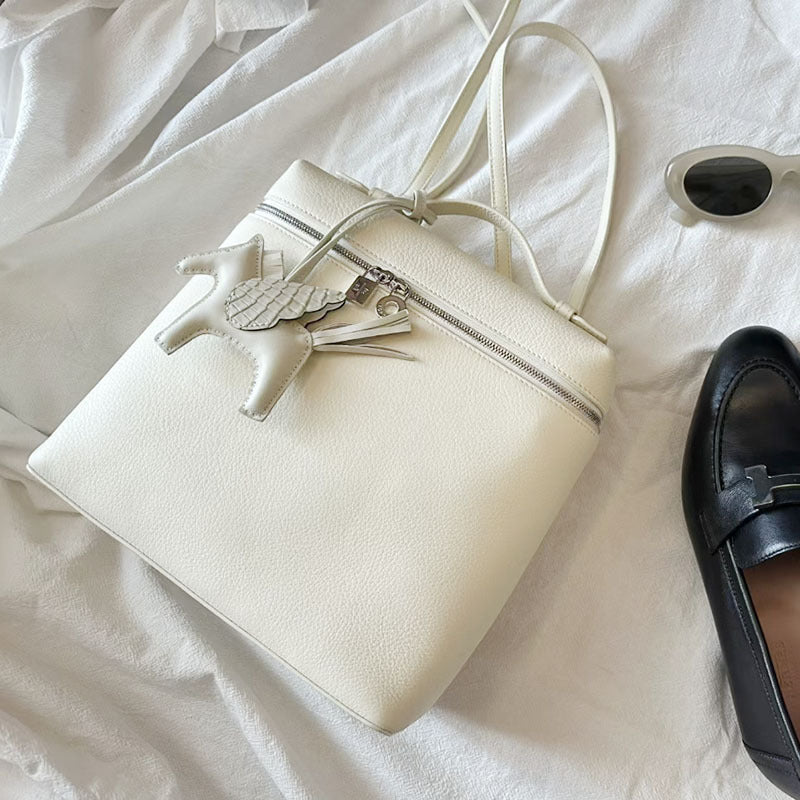 Women's Charming Leather Minimalist Soft Lychee Shoulder Bags