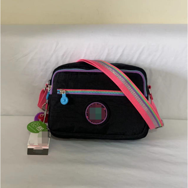 Women's Spring Monkey Urban Simple Nylon Compartment Crossbody Bags