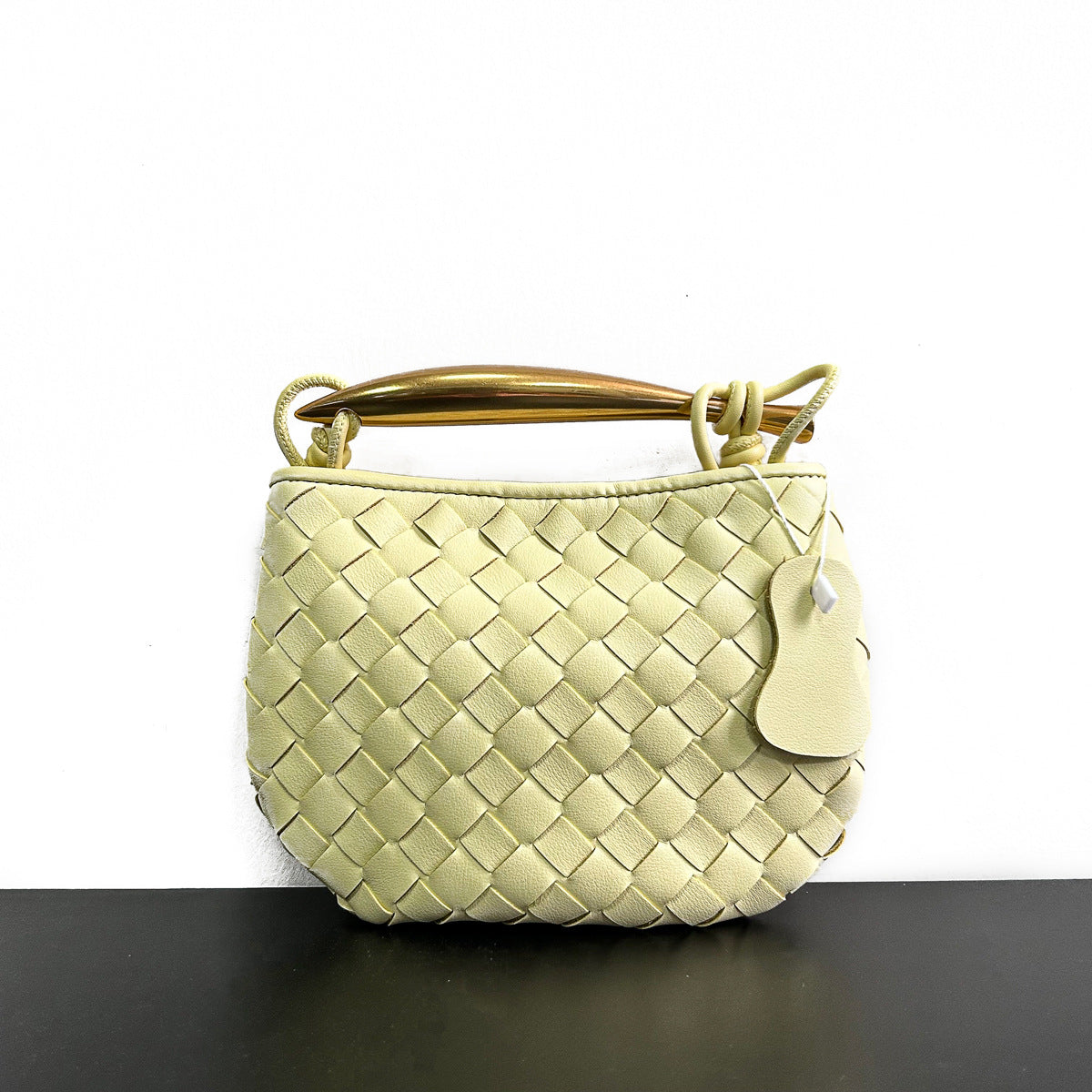 Women's Designer Woven Metal Advanced Dumpling Genuine Shoulder Bags