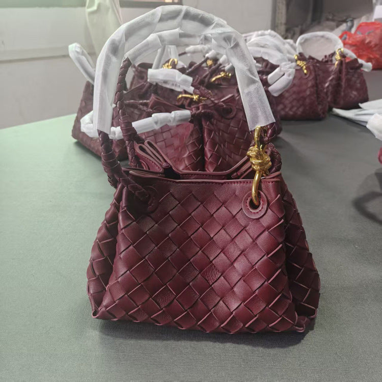 Parachute Woven Vegetable Basket Knotted Hardware Handbags