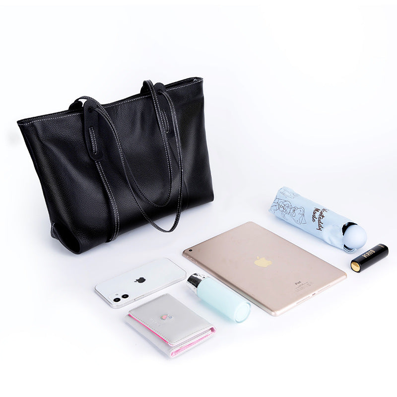 Women's Layer Cowhide Large Capacity Versatile Fashion Bags