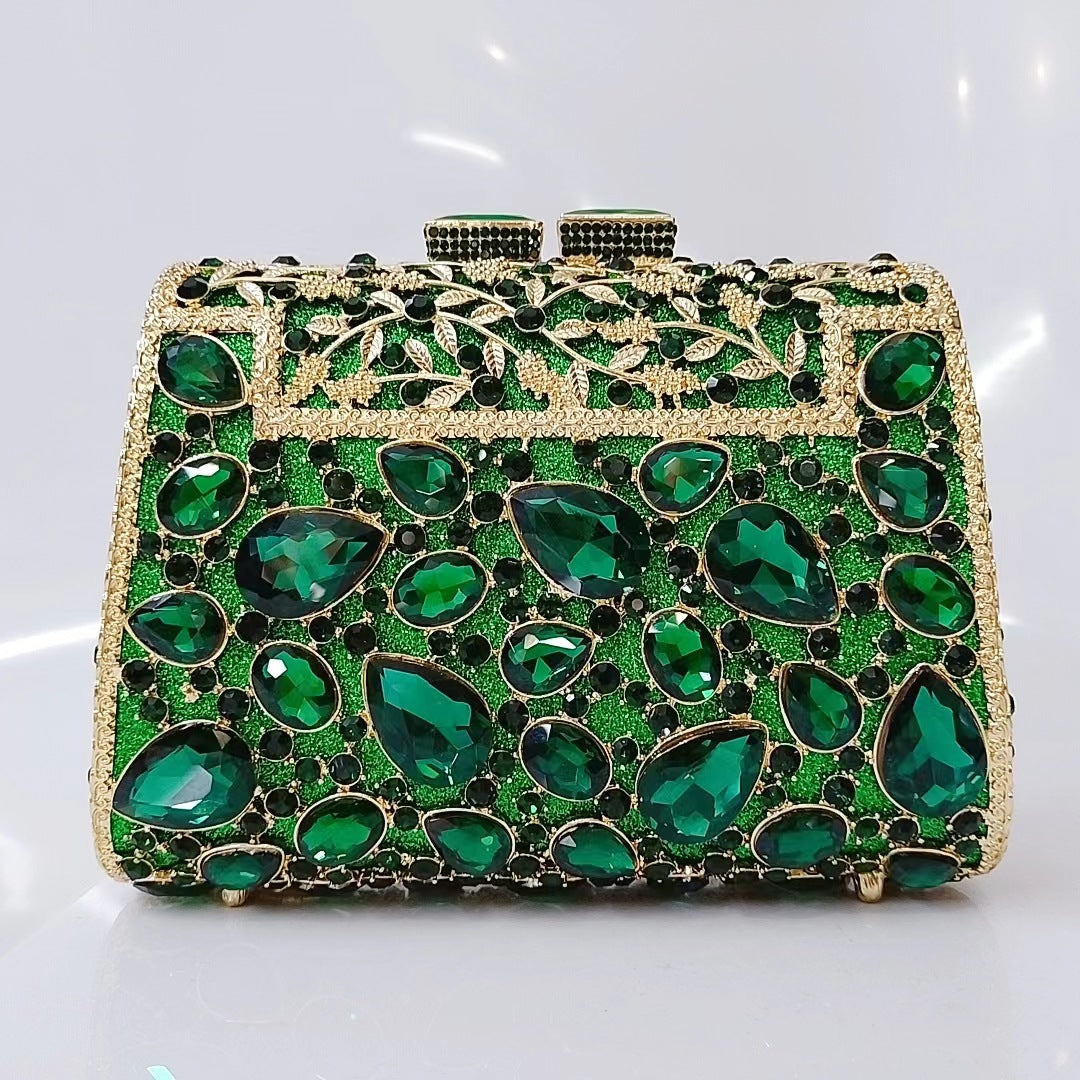 Women's Attractive Diamond Banquet Full Clutch Evening Bags