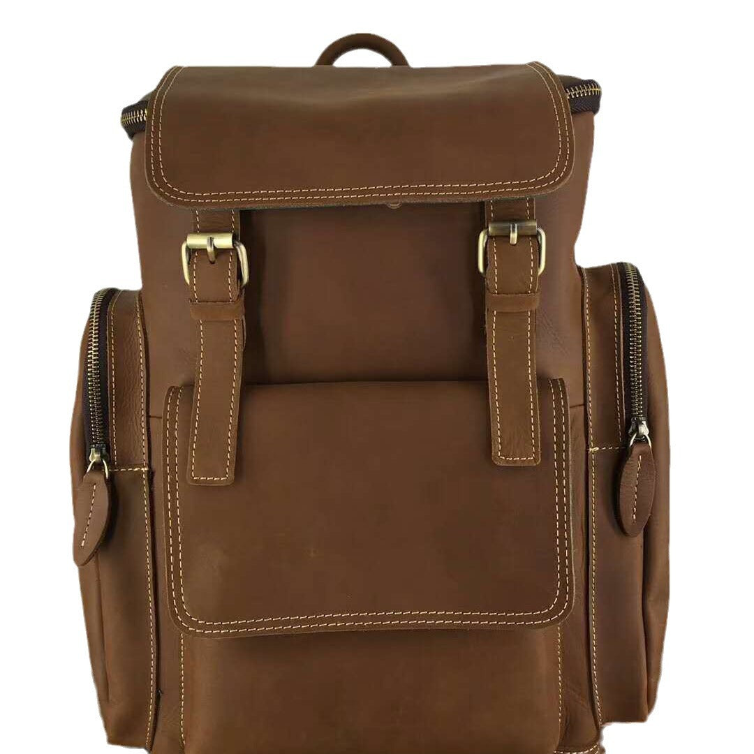 Women's & Men's & First Layer Leather Crazy Horse Backpacks