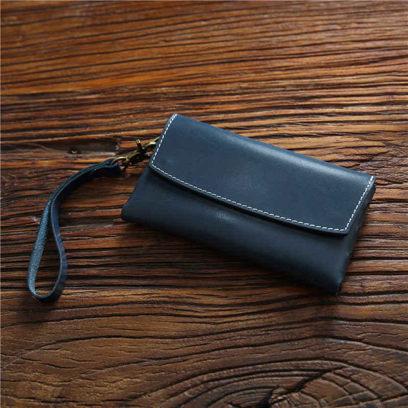 Men's Clutch Long Genuine Leather Large Capacity Mobile Men's Wallets