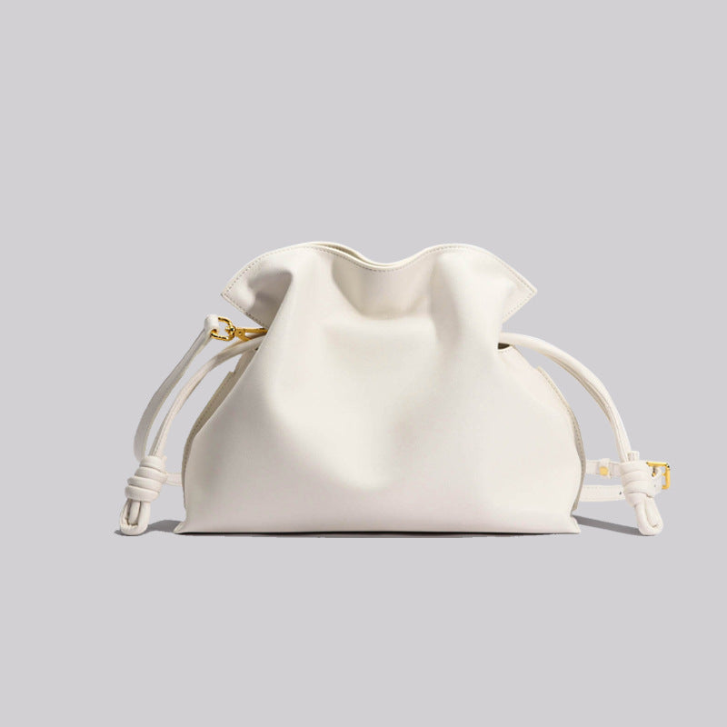 Women's Genuine Leather Lucky Medium Drawstring Versatile Crossbody Bags