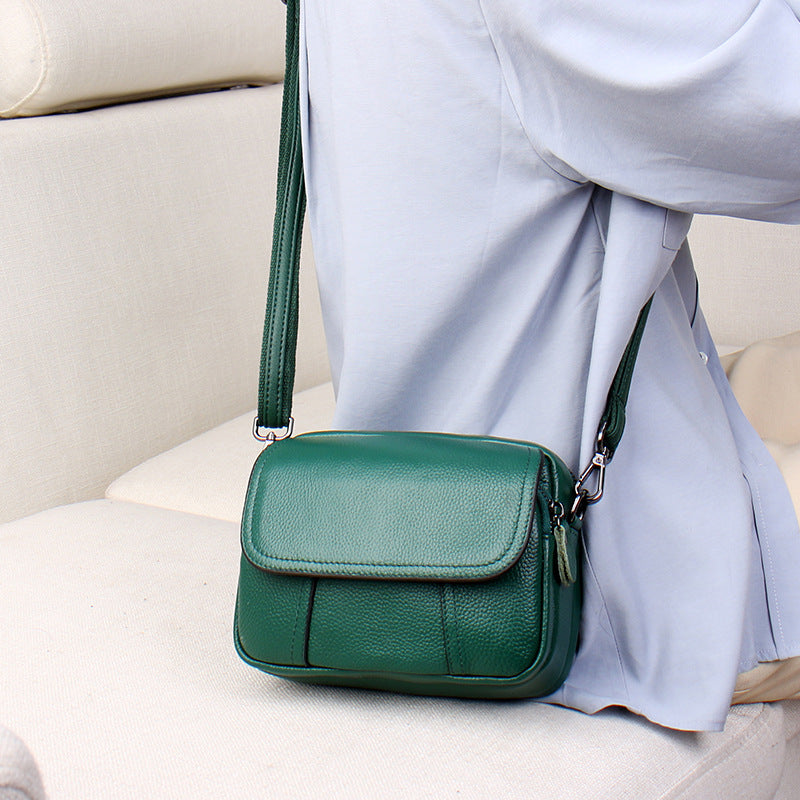 Women's Leather Trendy Fashion Joker Layer Cowhide Shoulder Bags