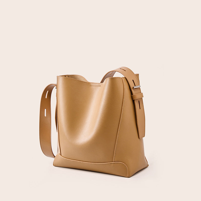 Women's Selection Of Niche High-grade Genuine Leather Cowhide Shoulder Bags