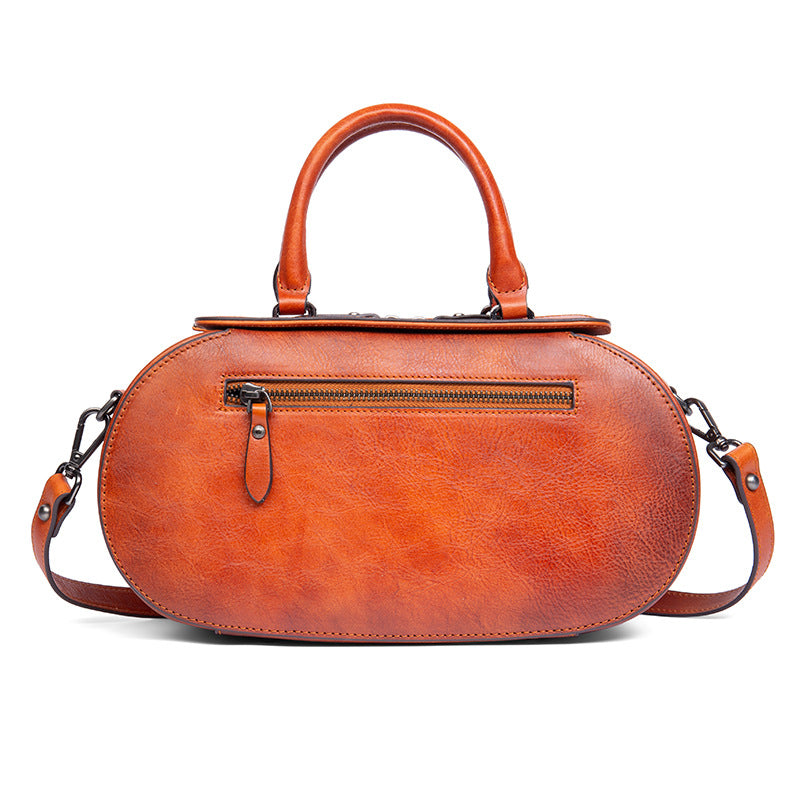 Women's First Layer Cowhide National Style Niche Handbags