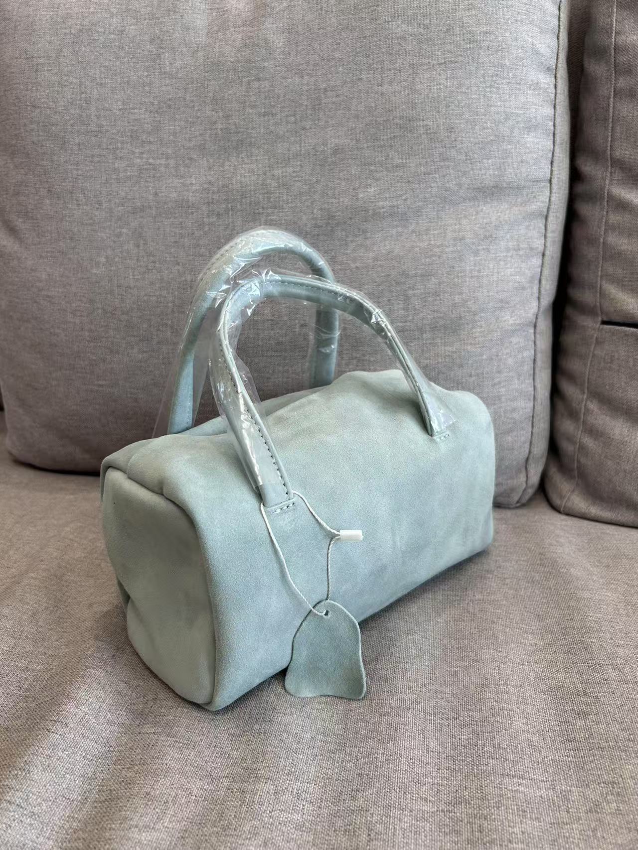 Women's Orange Cute Plant Sheepskin Frosted Toast Handbags