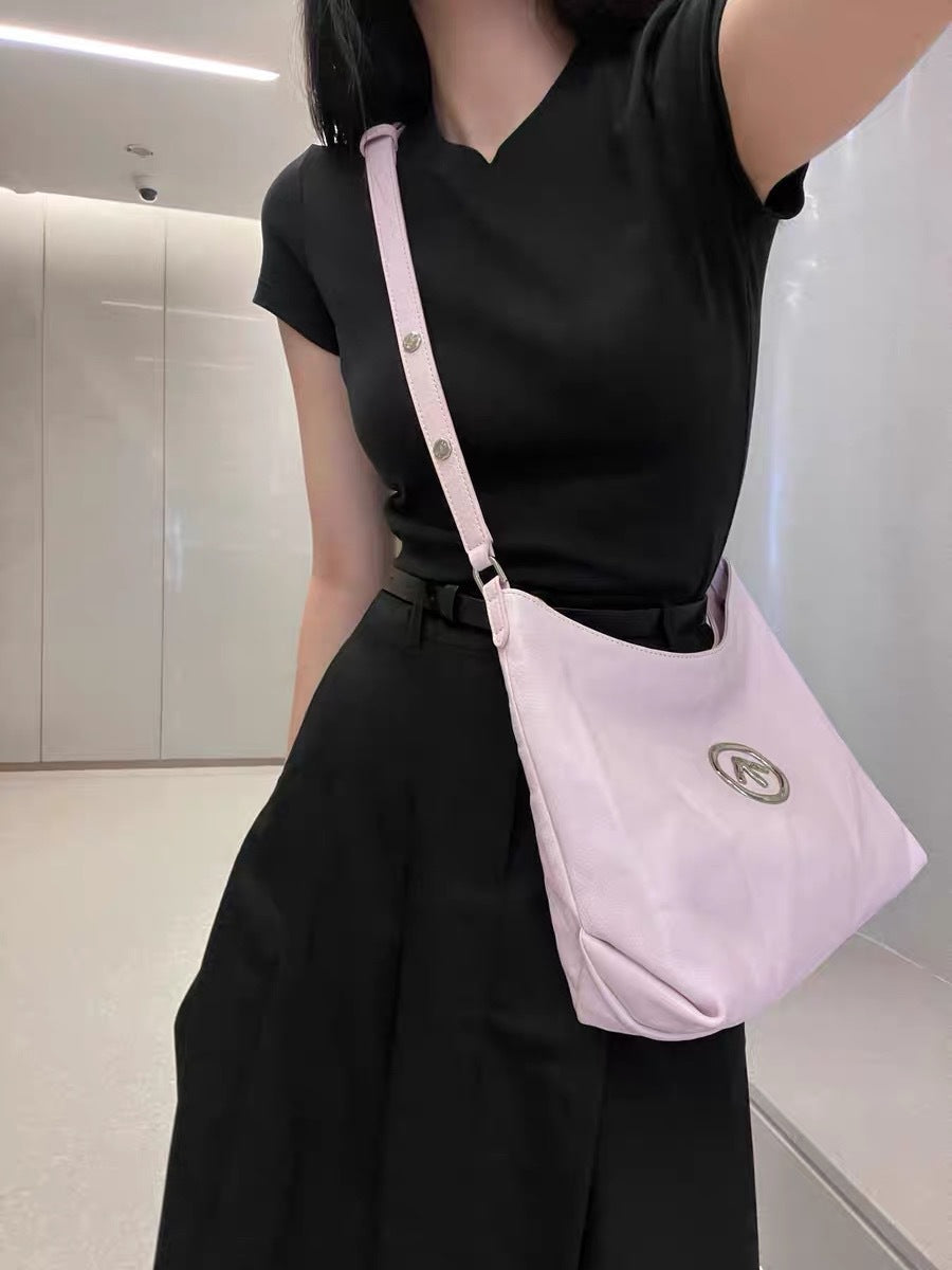 Stone Mini Sized Vegetable Tanned Sheepskin Underarm Shoulder Bags