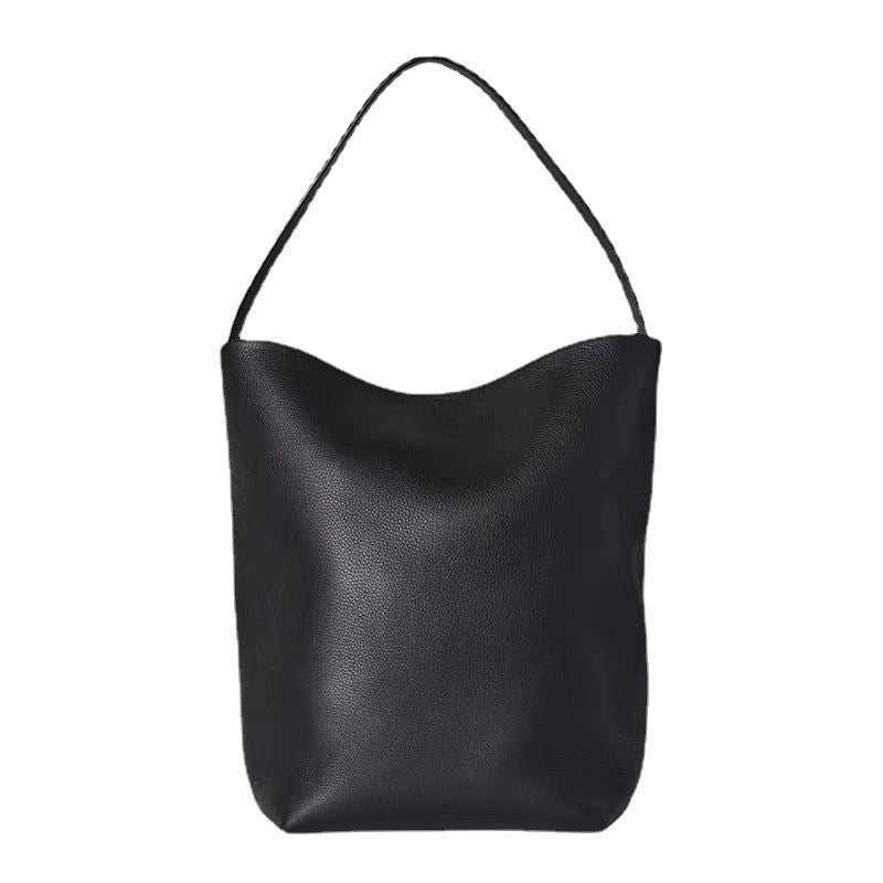 Trendy Simple Large Capacity First Layer Soft Cowhide Bags