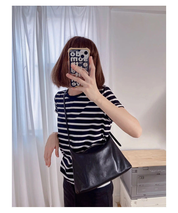 Leather Lightweight Vegetable Tanned Cowhide Underarm Shoulder Bags