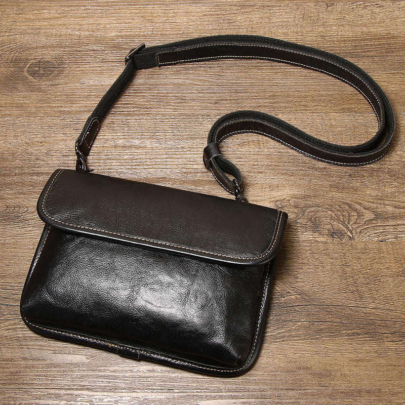 Men's Summer Trendy Leather First Layer Cowhide Men's Handbags