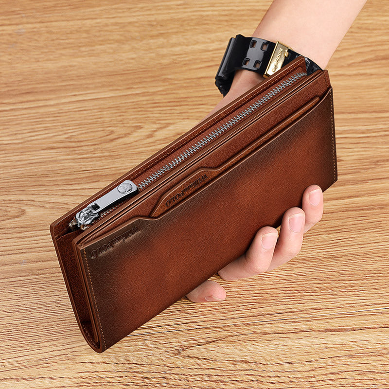 Men's Emperor Paul Long Genuine Cattlehide Leather Men's Wallets