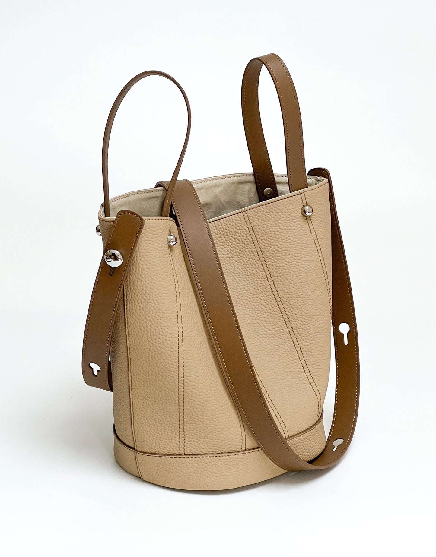 Niche Designer Genuine Leather Vegetable Basket Bags