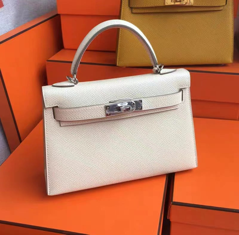 Women's Genuine Leather Second Generation Kelly Palm Print Handbags