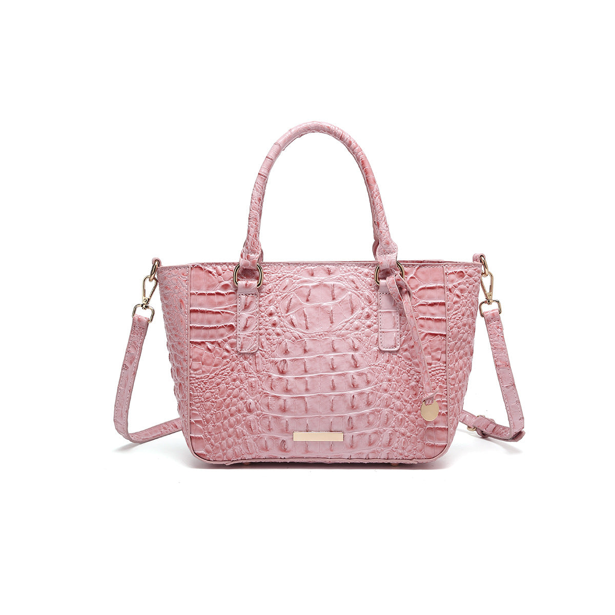 Women's Portable Underarm Vintage Brahmin Crocodile Pattern Handbags