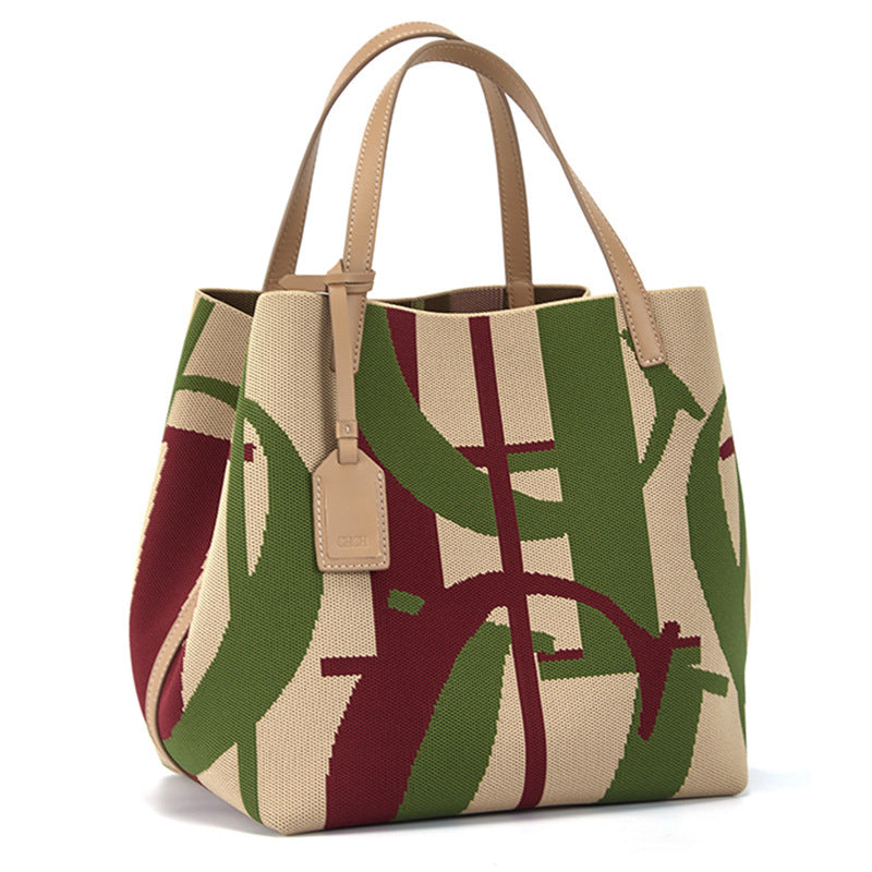 Women's Spring Fashion Letter Design Large Capacity Shoulder Bags