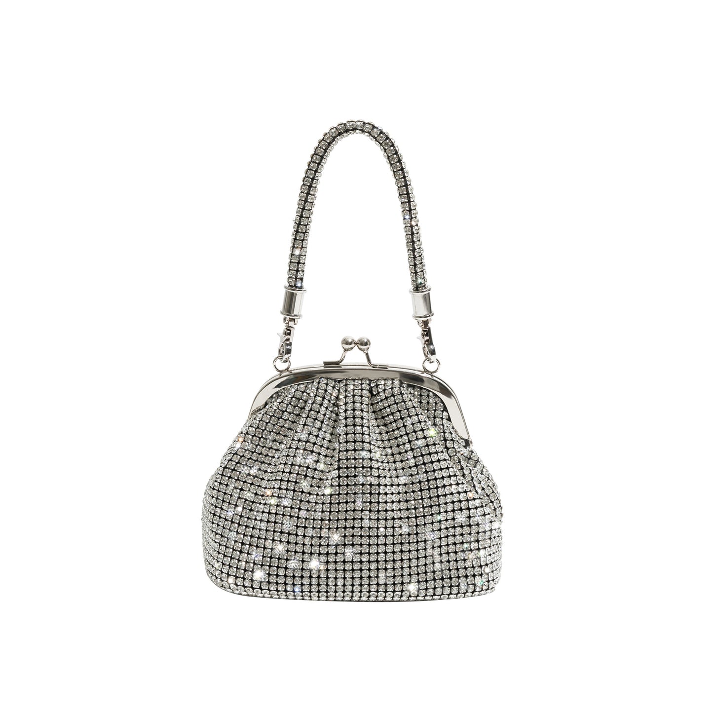 Women's Rhinestone Shell Clip Chain Handmade Dinner Shoulder Bags