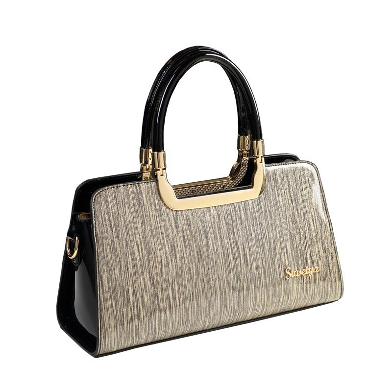 Women's Fashionable Simple Bright Leather Mother-in-law Shoulder Bags